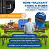 KESSER® Buffettisch Tisch klappbar Kunststoff 183x76 cm Rattan Optik Campingtisch Partytisch Klapptisch Gartentisch für Garten Terrasse und Balkon zusammenklappbar 6 Personen ink. Tragegriff Schwarz Bild 5
