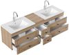 Badmöbel Milano XL Cottage Doppel-Waschbecken SoftClose eiche hell : Eiche hell Bild 2