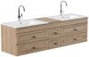 Badmöbel Milano XL Cottage Doppel-Waschbecken SoftClose eiche hell : Eiche hell Bild 3