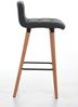 Barhocker GITOR - Stoff Hellgrau 42x49x94 cm | Barstuhl Mit Lehne Tresenhocker Tresenstuhl Kneipenhocker Kneipenstuhl Bild 3