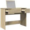 vidaXL Schminktisch mit Spiegel Sonoma-Eiche 100x45x76 cm 840697 Bild 4