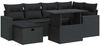 vidaXL 7-tlg. Garten-Sofagarnitur mit Kissen Schwarz Poly Rattan 3327815 Bild 2