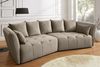 riess-ambiente Big-Sofa ROYAL 295cm greige - Strickstoff, Federkernpolsterung, Nosagfederung, Einzelartikel 1 Teile, XXL-Couch mit Kissen & Rundum-Bezug - ideal für Gäste- und Wohnzimmer Bild 3