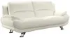 Vente-unique - MUSKO Couchgarnitur Kunstleder Weiß - B 91 cm x H 89 cm x L 200 cm150 cm Bild 4
