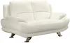 Vente-unique - MUSKO Couchgarnitur Kunstleder Weiß - B 91 cm x H 89 cm x L 200 cm150 cm Bild 5