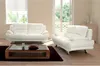 Vente-unique - MUSKO Couchgarnitur Kunstleder Weiß - B 91 cm x H 89 cm x L 200 cm150 cm Bild 2