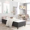 Boxspring-Bettgestell Grau Stoff 100x200 cm Bild 2