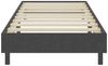 Boxspring-Bettgestell Grau Stoff 100x200 cm Bild 4