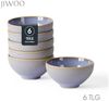 JIWOO Müslischale 6er Ø11,7cm, Frühstückschalen Eisschale Dessertschalen Obstschale, Keramik, (Schaleset, 6-tlg), Bowl, Hochwertiges Schalen Lila Schale Mikrowellenofen Spülmaschine Bild 5
