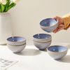 JIWOO Müslischale 6er Ø11,7cm, Frühstückschalen Eisschale Dessertschalen Obstschale, Keramik, (Schaleset, 6-tlg), Bowl, Hochwertiges Schalen Lila Schale Mikrowellenofen Spülmaschine Bild 3