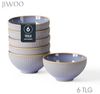 JIWOO Müslischale 6er Ø11,7cm, Frühstückschalen Eisschale Dessertschalen Obstschale, Keramik, (Schaleset, 6-tlg), Bowl, Hochwertiges Schalen Lila Schale Mikrowellenofen Spülmaschine Bild 4