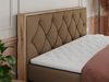 Boxspringbett VENETO KING, Doppelbett mit Multipocket-Matratze, Polsterbett mit Kopfstütze - 200 x 200 cm - Braun Kunstleder - H3 Bild 3