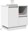 vidaXL Nachttisch mit Schubladen Weiß 50 x 34,5 x 50 cm Holzwerkstoff 869578 Bild 3