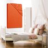Jersey Spannbettlaken Spannbetttuch 90-100x190-200cm 100% Baumwolle Orange Bild 2