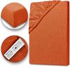 Jersey Spannbettlaken Spannbetttuch 90-100x190-200cm 100% Baumwolle Orange Bild 5