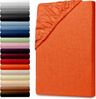 Jersey Spannbettlaken Spannbetttuch 90-100x190-200cm 100% Baumwolle Orange Bild 3