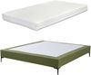 Doppelbett Lilla mit Matratze Cord 180x200 cm Grün [en. casa] Bild 2