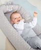 roba Babylounge 'roba Style' - Kuschelnest mit Häschen-Gesicht Sammy - Wickelauflage - Grau Bild 2
