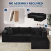 GarveeMore Ecksofa mit L-förmiger Chaiselongue,modernes Modulsofa mit tiefer Sitzfläche, gepolstertes Sofa für Wohn und Schlafzimmer,keine Montage erforderlich Bild 2