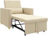 vidaXL Ausziehbare Schlafcouch Einzel Creme 90 x 165 x 87 cm Stoff 42002691 Bild 4