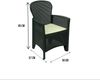 Dmora Outdoor-Stuhl Amilton, Gartensitz, Outdoor-Sessel mit Rattan-Effekt, 100 % Made in Italy, 59x57h85 cm, Anthrazit Bild 3