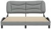 vidaXL Bettgestell ohne Matratze "Hvar" Hellgrau 160x200 cm Stoff 3207779 Bild 4