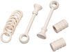 SN DECO GROUP Gardinenstange Pisa, 1-läufig, Fixmaß, mit Bohren, verschraubt, Holzwerkstoff, 28 mm, Holz, verschiedene Längen und Farben, Komplettset Bild 3