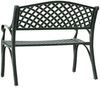 vidaXL Gartenbank 102 cm Aluminiumguss Grün 317745 Bild 5