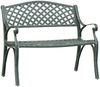 vidaXL Gartenbank 102 cm Aluminiumguss Grün 317745 Bild 2