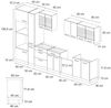 Küchenzeile R-Line Schwarz Beton/Anthrazit 350 cm , AP Marmor Vicco Bild 3