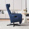 Bequemer Sessel mit verstellbarer Rückenlehne, Fußstütze & 360° Drehfunktion, für Wohnzimmer & Schlafzimmer,Blau Bild 4