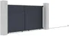 Vente-unique - VIAZO Eingangstor Metall Grau - B 4,6 cm x H 178 cm x L 348 cm Bild 4