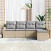 vidaXL Gartensofa-set 5 pcs Beige Poly-Rattan 3346000 Bild 3
