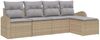 vidaXL Gartensofa-set 5 pcs Beige Poly-Rattan 3346000 Bild 2