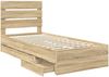 vidaXL Bettrahmen Sonoma-Eiche 100 x 200 cm Ingenieurs Holz 3411854 Bild 5
