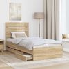 vidaXL Bettrahmen Sonoma-Eiche 100 x 200 cm Ingenieurs Holz 3411854 Bild 3