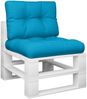 vidaXL Palettenkissen 2 Stk. Blau Stoff Bild 3
