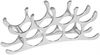 Design Aluminium Weinregal 9 Flaschen in Silber 55 x 20 x 12 cm, Flaschenregal Wein Zubehör Edel modern, Metall Deko Weinflaschen Halter Schmal Küche Regal, Alu Flaschenständer liegend Bild 2