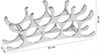 Design Aluminium Weinregal 9 Flaschen in Silber 55 x 20 x 12 cm, Flaschenregal Wein Zubehör Edel modern, Metall Deko Weinflaschen Halter Schmal Küche Regal, Alu Flaschenständer liegend Bild 3