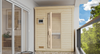 Karibu Sauna Hytti 0 naturbelassen mit 9 kW Ofen mit integrierter Steuerung Bild 4