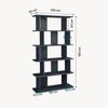Bücherregal Gäljami 180x100x35 cm Schwarz [en. casa] Bild 4