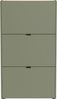 Germania Schuhschrank 3235-629, in Taupegrün/Navarra-Eiche-Nb, mit Klappendämpfung, 71 x 126 x 22 cm (BxHxT) Bild 3