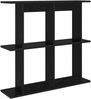 vidaXL Wandregal Wandhalterung Schwarz 100 x 20 x 75 cm Holzwerkstoff 8012085 Bild 5