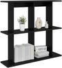 vidaXL Wandregal Wandhalterung Schwarz 100 x 20 x 75 cm Holzwerkstoff 8012085 Bild 2