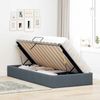 vidaXL Aufbewahrungsbett mit Kopfteil Dunkelgrau 90 x 190 cm Samt 3370124 Bild 4