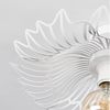 hofstein Deckenleuchte Deckenlampe aus Metall in Weiß, ohne Leuchtmittel, Schirm in Gitter-Optik (40cm) Lichteffekt, 1x E27, ohne Leuchtmittel Bild 3