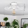 hofstein Deckenleuchte Deckenlampe aus Metall in Weiß, ohne Leuchtmittel, Schirm in Gitter-Optik (40cm) Lichteffekt, 1x E27, ohne Leuchtmittel Bild 4