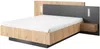 Vente-unique - FRANCOLI Bett Holz, Platte GrauBeige - B 208,2 cm x H 102 cm x L 244,4 cm Bild 2