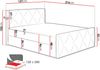 Mirjan24 Boxspringbett Nakir Lux, Hellgrau 120x200 cm Bild 4