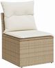 vidaXL Gartensofa-set mit Kissen mit Speicher 10 pcs Beige Poly-Rattan 3361836 Bild 5
